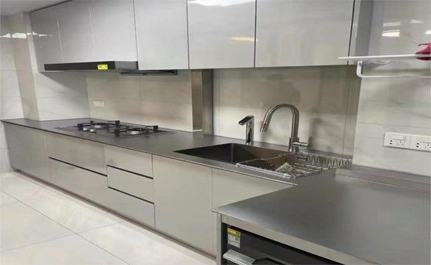 Stainless Steel Kitchen Cabinets and Countertops