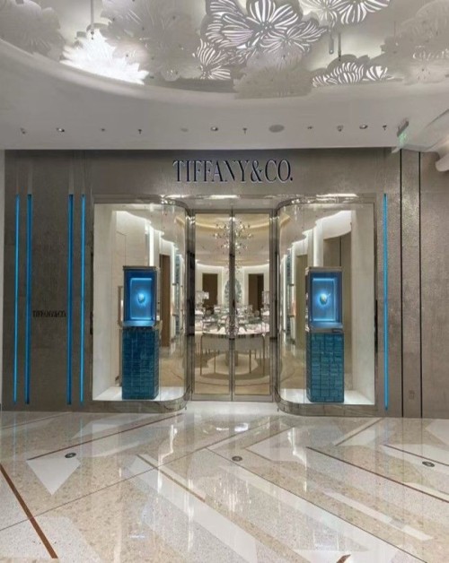 Stainless steel interiors and exteriors of famous stores